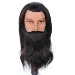 Cap de practica, manechin barbat cu barba, lungime 35 cm BBH001, cu par natural